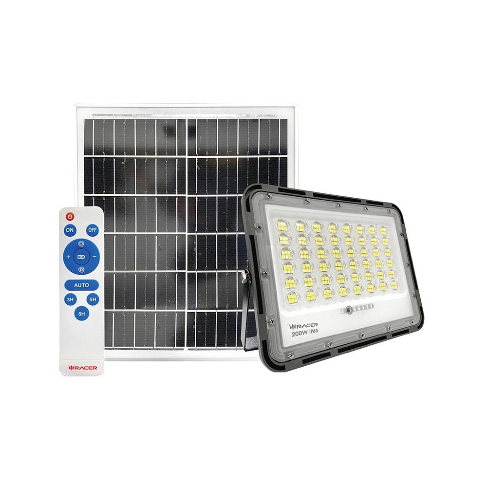 สปอทไลท์ SOLAR RACER FLOODLIGHT 200 วัตต์ วอร์มไวท์ สีเทา