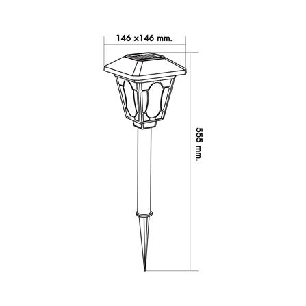 ไฟจัดสวน SOLAR LUMAX 58-00312 6 วัตต์ วอร์มไวท์ สีน้ำตาล_6