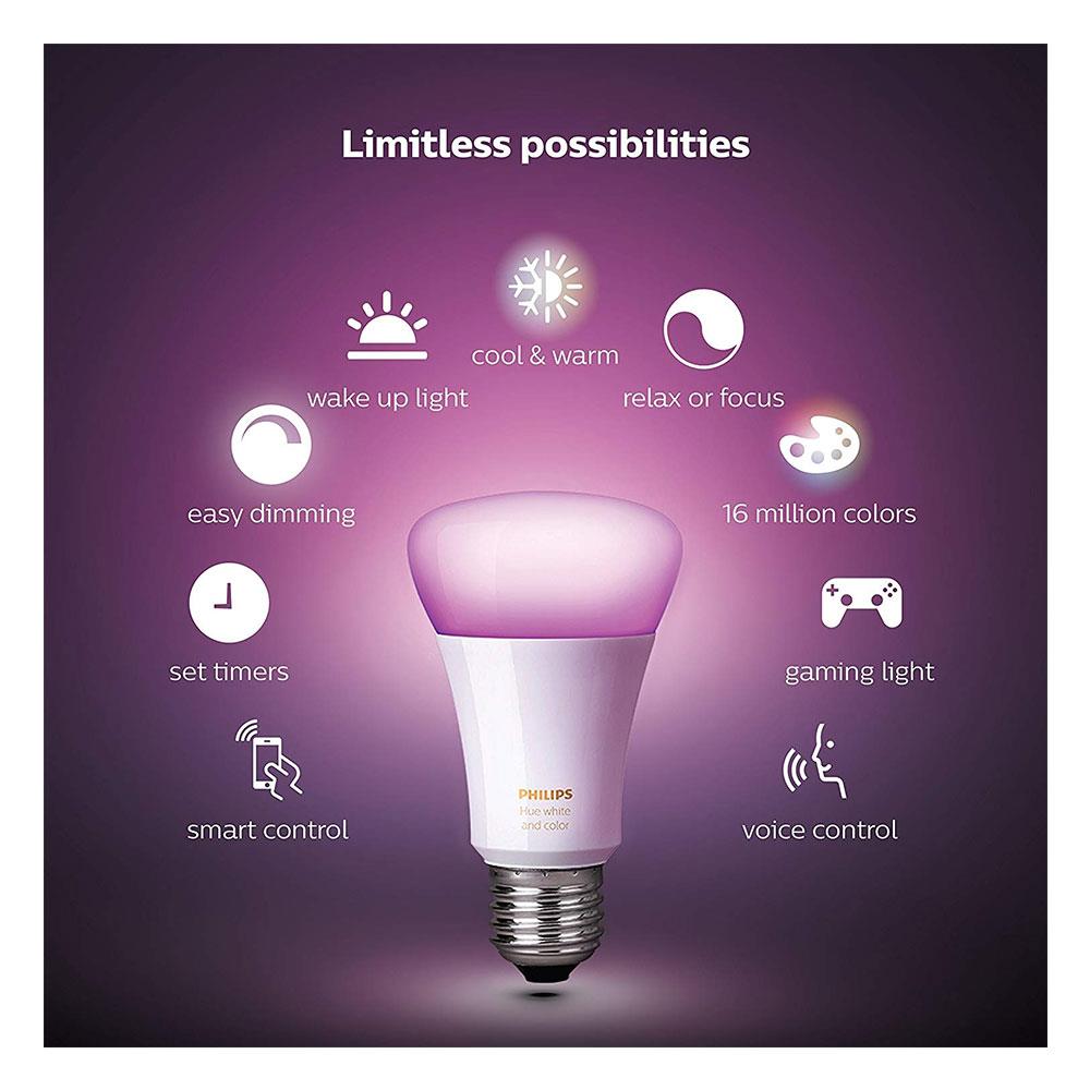 LED PHILIPS Hue Set  A60 7.5 วัตต์ RGB E27 แพ็ก 3 ชิ้น