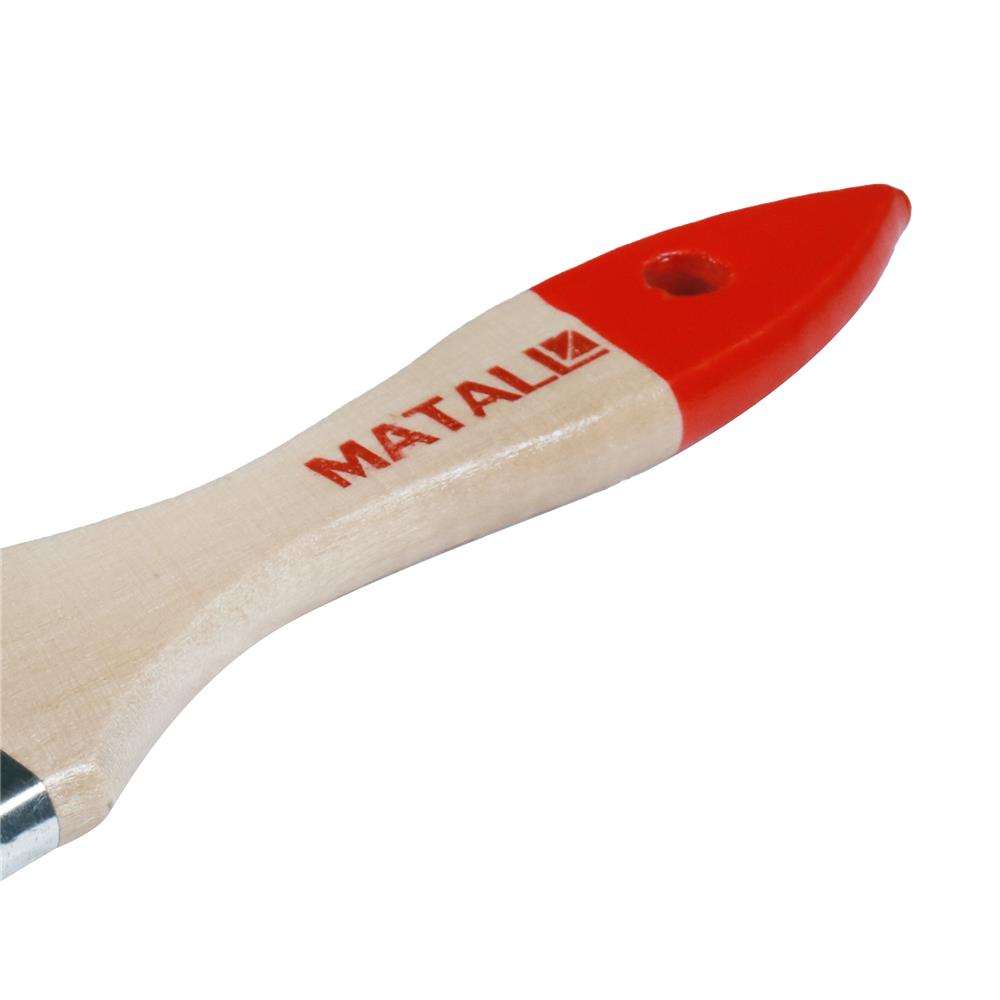 แปรงทาสีขนสังเคราะห์ด้ามไม้ปลายแดง MATALL H202 1.5 นิ้ว