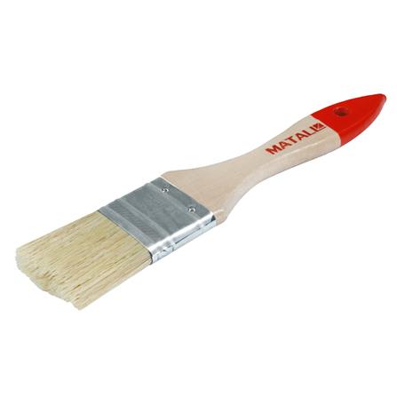 แปรงทาสีขนสังเคราะห์ด้ามไม้ปลายแดง MATALL H202 1.5 นิ้ว