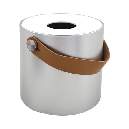 กล่องทิชชูม้วน หูหิ้วหนัง KECH สีเงิน_2