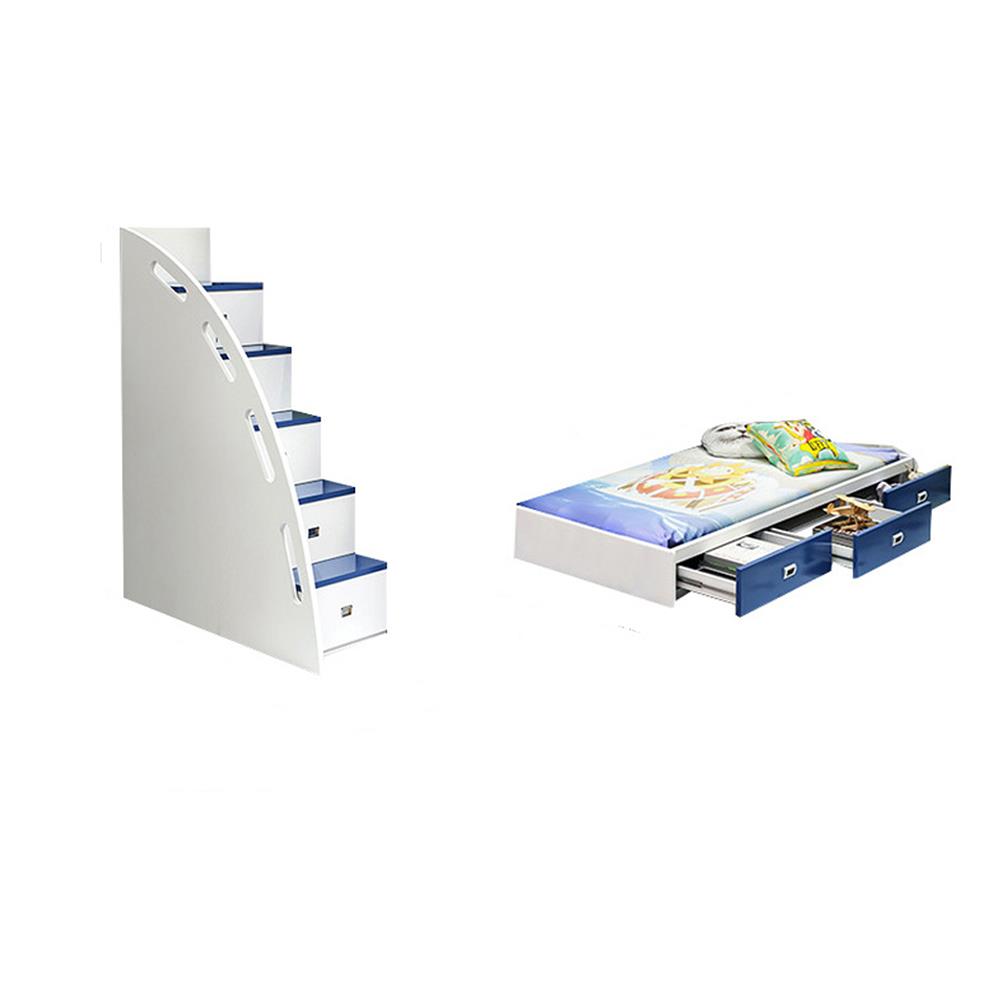 เตียง 2 ชั้นเเละบันได DREAM CAR KID MARINE 611-5B สีนํ้าเงิน/ขาว