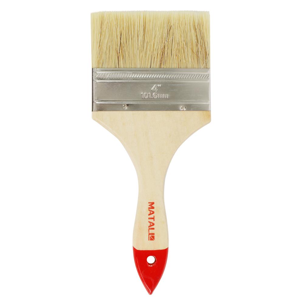 แปรงทาสีขนสังเคราะห์ด้ามไม้ปลายแดง MATALL H206 4 นิ้ว