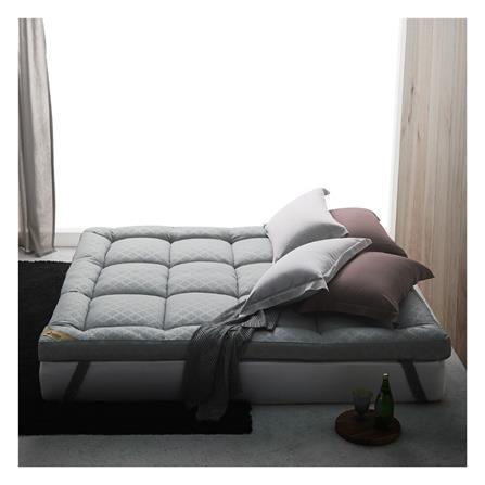 แผ่นรองนอน 6 ฟุต LOTUS AYAME LIGHT GRAY_3