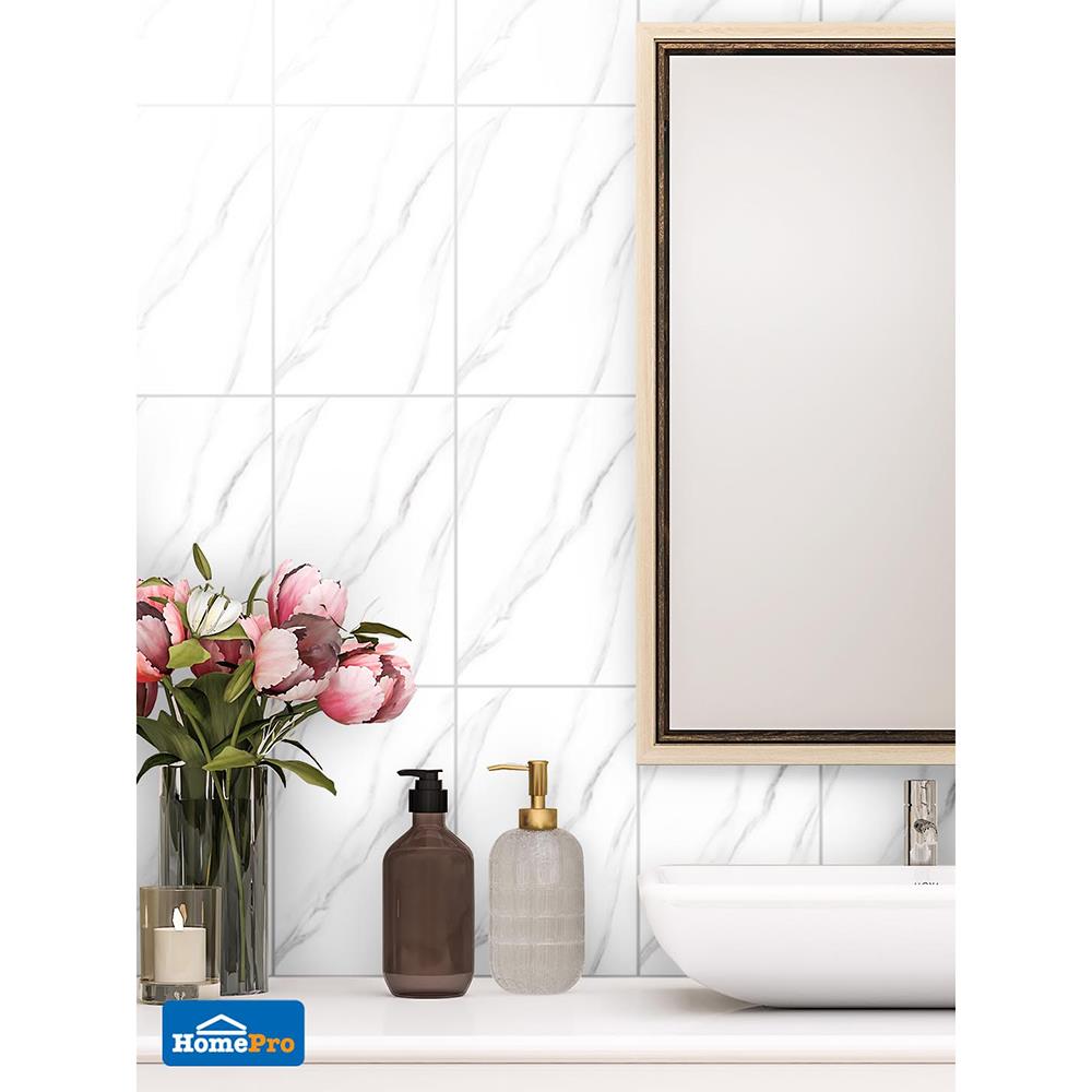 กระเบื้องผนัง 25x40 ซม. TARA พินด้า ไวท์