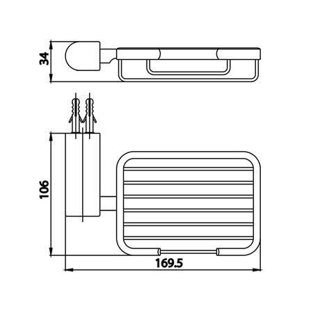 ที่วางสบู่ COTTO CT0282(HM) สีโครม_1