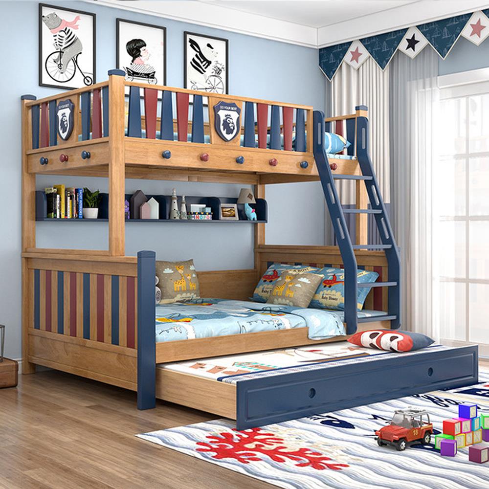 เตียง 2 ชั้น 5 ฟุต DREAM CAR KID PREMIER 008-5.6 สีนํ้าตาล/เเดง/นํ้าเงิน