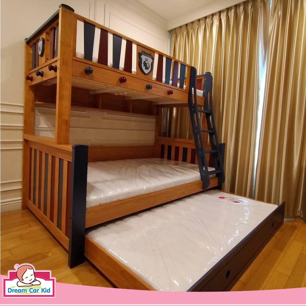 เตียง 2 ชั้น 5 ฟุต DREAM CAR KID PREMIER 008-5.6 สีนํ้าตาล/เเดง/นํ้าเงิน