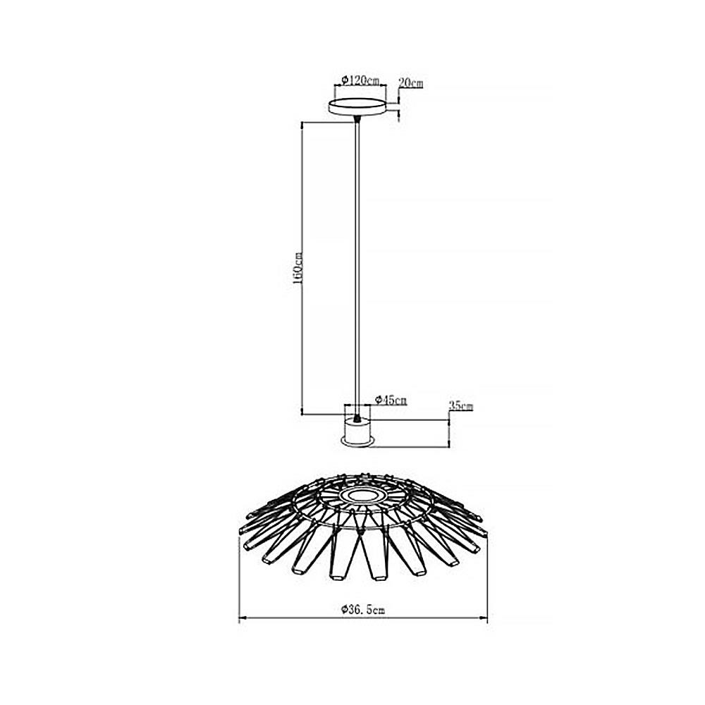 ไฟช่อ CARINI MDL BO-C6363 โลหะ สีดำ 1 หัว