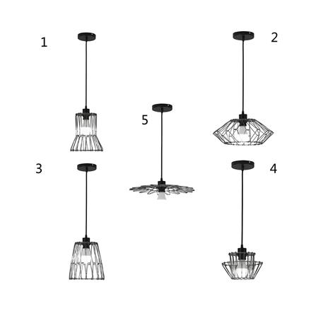 ไฟช่อ CARINI MDL BO-C6363 โลหะ สีดำ 1 หัว_1
