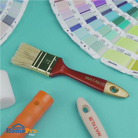 แปรงทาสีขนสังเคราะห์ด้ามแดง MATALL HTOP4 1.5 นิ้ว_2