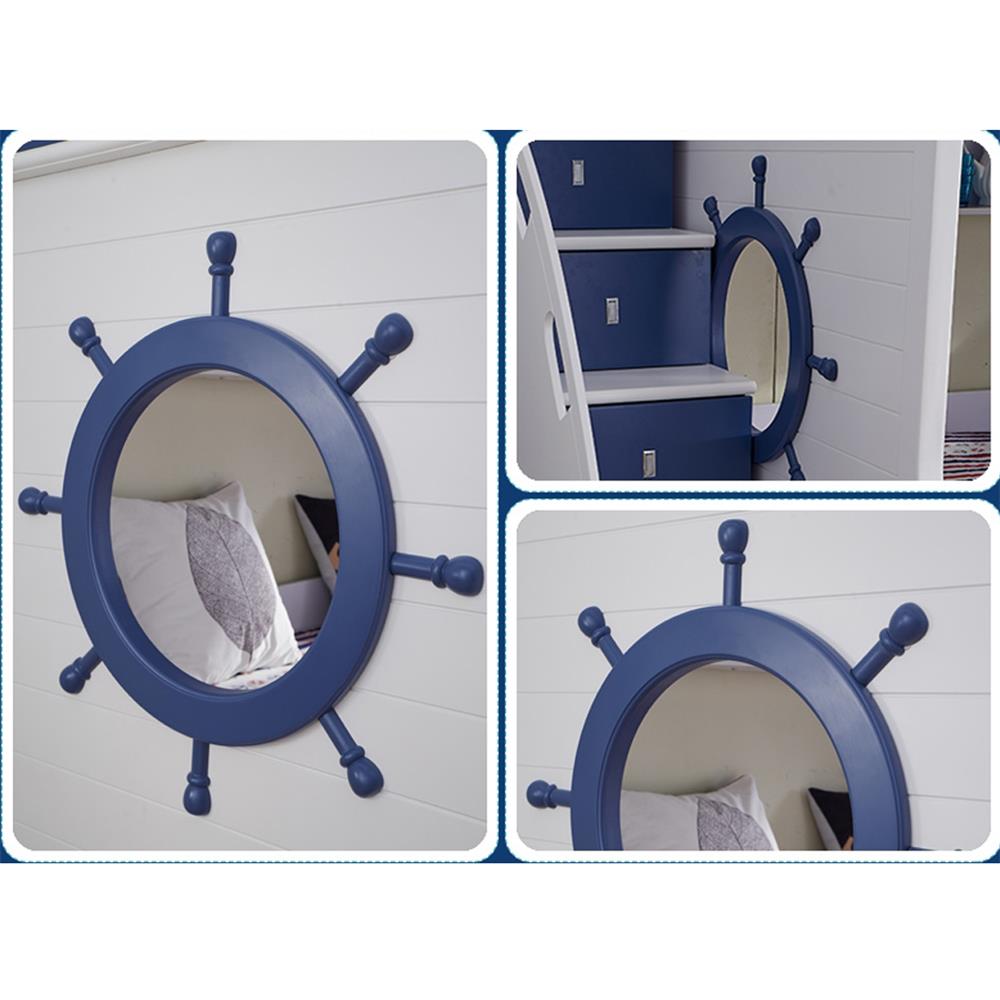 เตียง 2 ชั้น เเละบันได DREAM CAR KID MARINE 611-4B สีนํ้าเงิน/ขาว