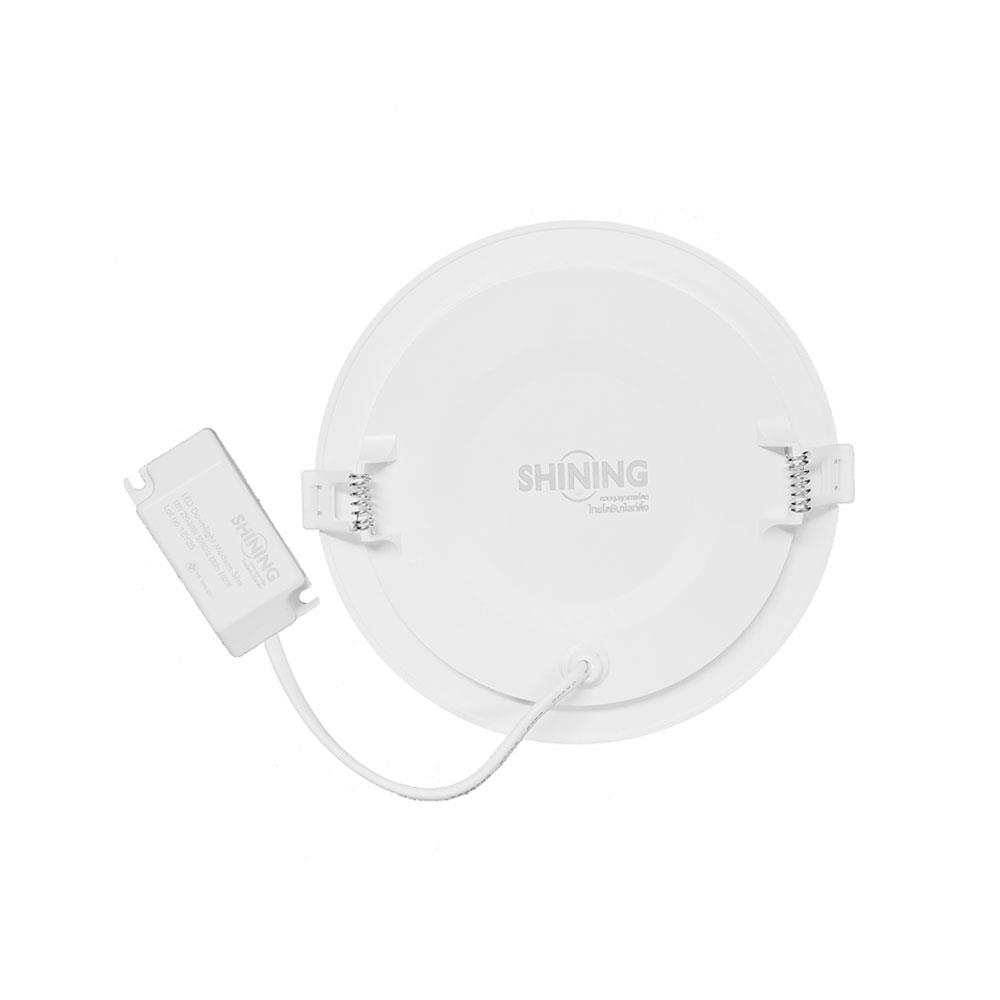 ดาวน์ไลท์ LED SHINING SLIM 6.8 นิ้ว 12 วัตต์ WARM WHITE สีขาว