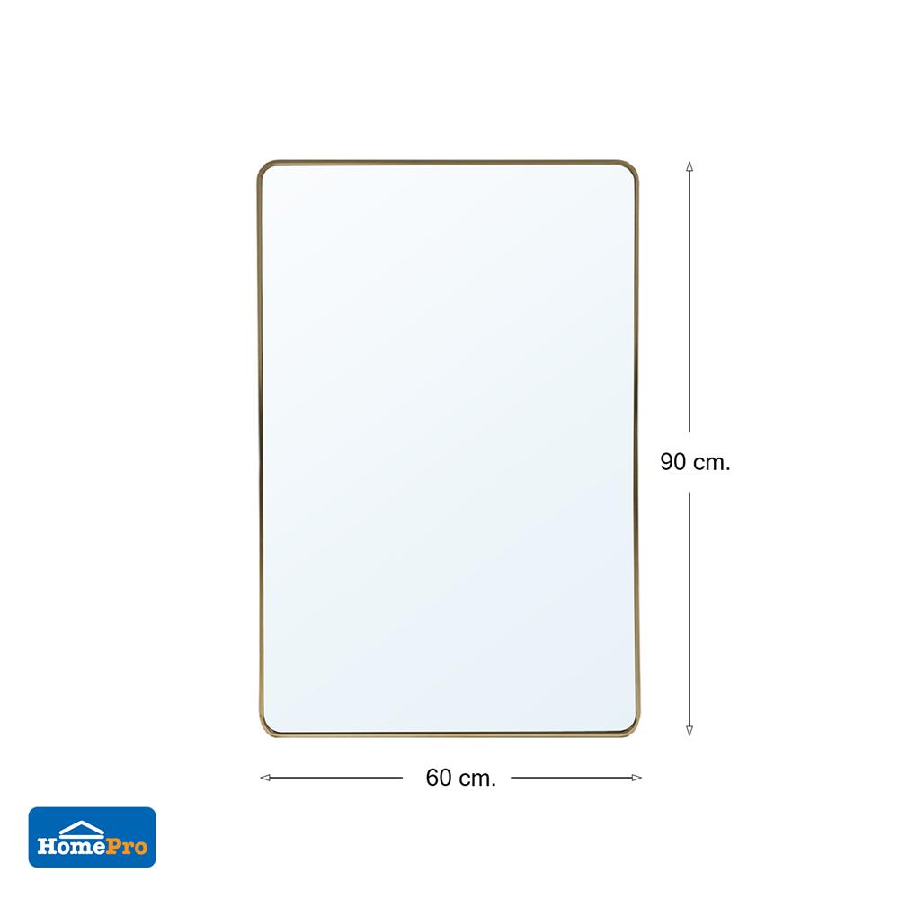 กระจกเงาตกแต่ง MOYA AL058-SQ 60X90 ซม. สีทอง