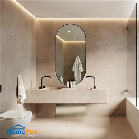 กระจกเงาตกแต่ง MOYA AL058-OV 50x100 ซม. สีดำ_3