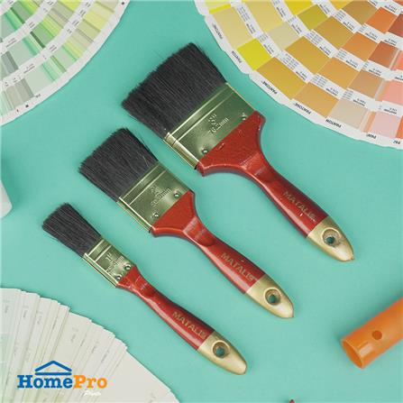 ชุดแปรงทาสีขนสังเคราะห์ดำ MATALL แพ็ก 3 ชิ้น_4