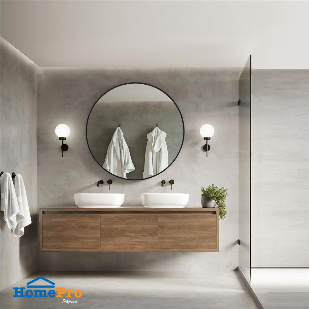 กระจกเงาตกแต่ง MOYA AL058-RD 60X60 ซม. สีดำ