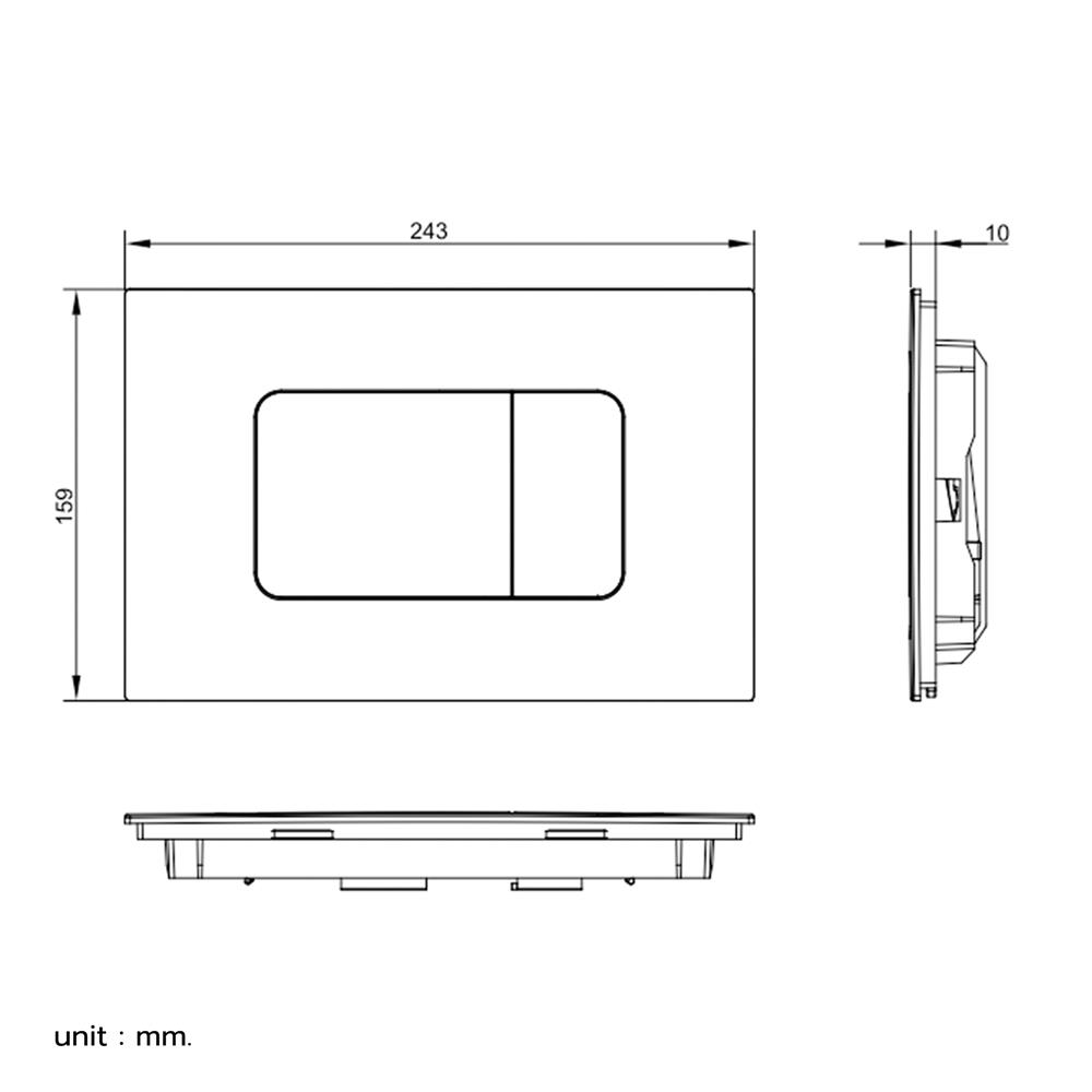 ปุ่มกดโถสุขภัณฑ์ TOTO MB170P-WH สีขาว