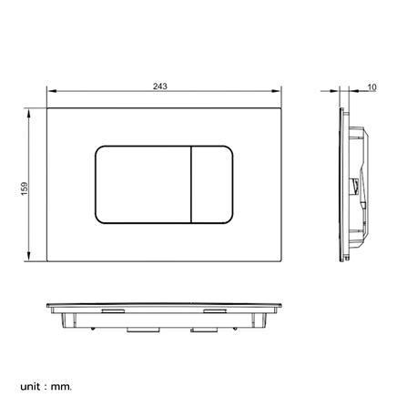 ปุ่มกดโถสุขภัณฑ์ TOTO MB170P-WH สีขาว_1