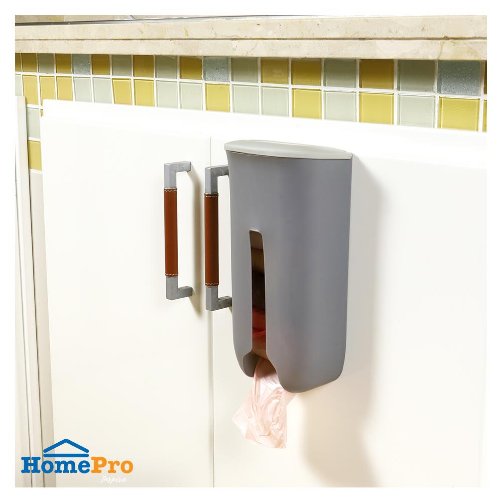 กล่องเก็บถุงรีไซเคิลติดผนัง KECH สีเทา