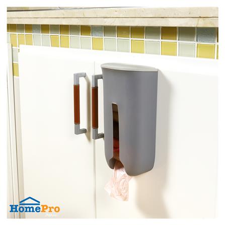 กล่องเก็บถุงรีไซเคิลติดผนัง KECH สีเทา_4