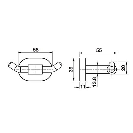 ขอแขวนผ้า HAFELE 499.98.239 สีโครม_1