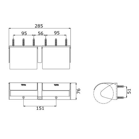 ที่ใส่กระดาษ TOTO GS714W สีเงิน_1