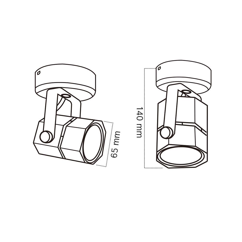 แทรคไลท์ ติดผนัง GU5.3 SHINING SF-OCTA2 สีขาว