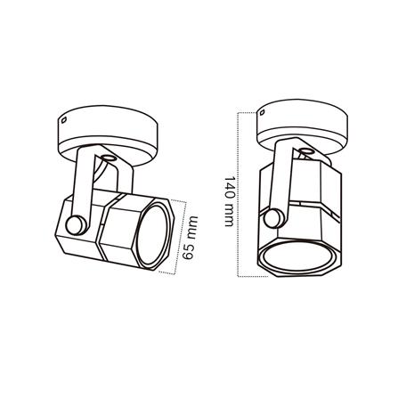 แทรคไลท์ ติดผนัง GU5.3 SHINING SF-OCTA2 สีขาว_6