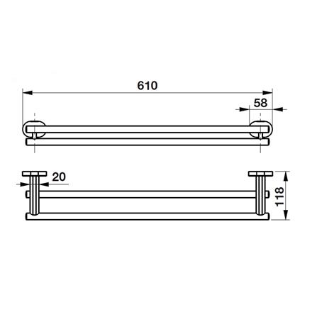 ราวแขวนผ้า HAFELE 499.98.232 โครม_1