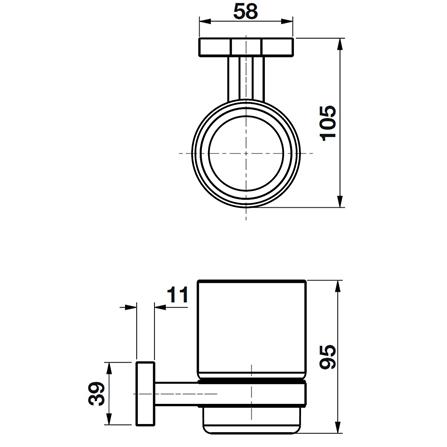 ที่ใส่แปรงพร้อมแก้ว HAFELE 499.98.235 โครม_1