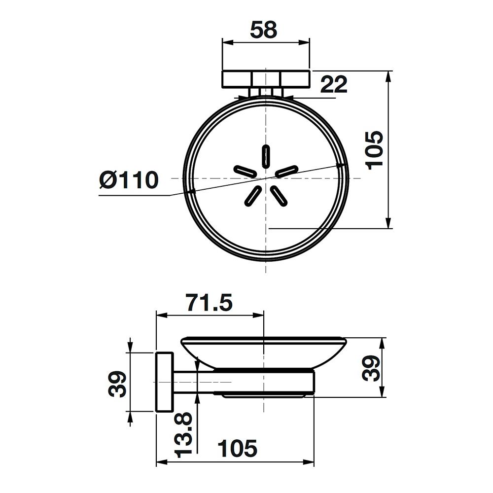ที่ใส่สบู่ HAFELE 499.98.234 โครม