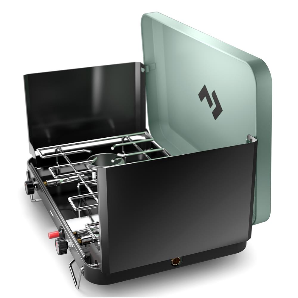 เตาแก๊สบาร์บีคิวพกพา 2 หัว DOMETIC CS102 สีเขียว