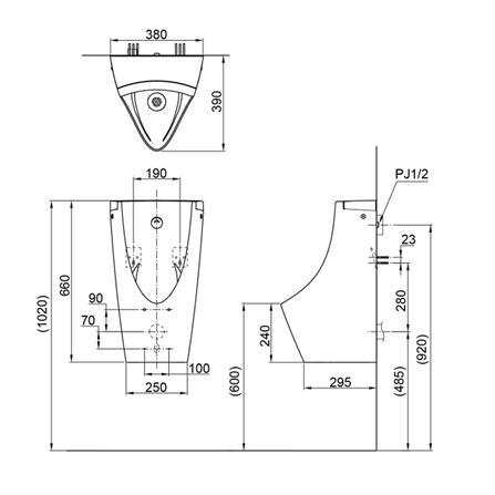 โถปัสสาวะชาย TOTO USWN902A สีขาว_1