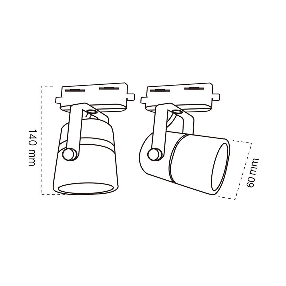แทรคไลท์ ติดราง GU5.3 SHINING SF-CIRCLE สีขาว