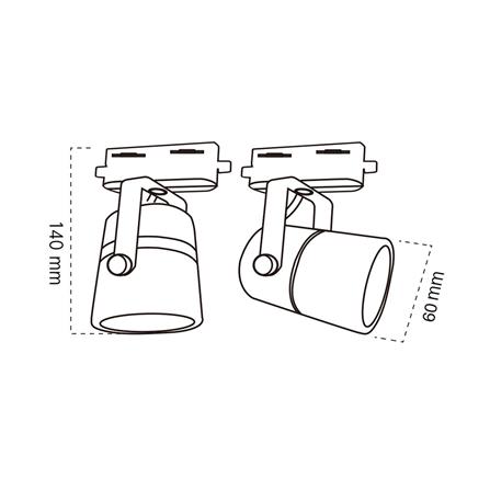แทรคไลท์ ติดราง GU5.3 SHINING SF-CIRCLE สีขาว_7