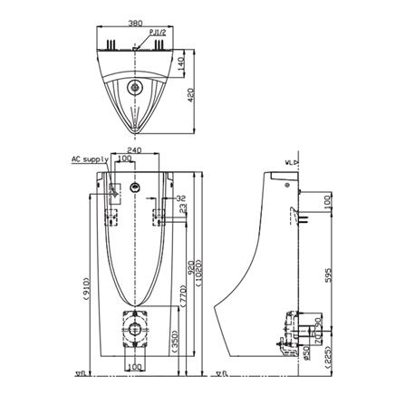 โถปัสสาวะชาย TOTO USWN900AE สีขาว_1