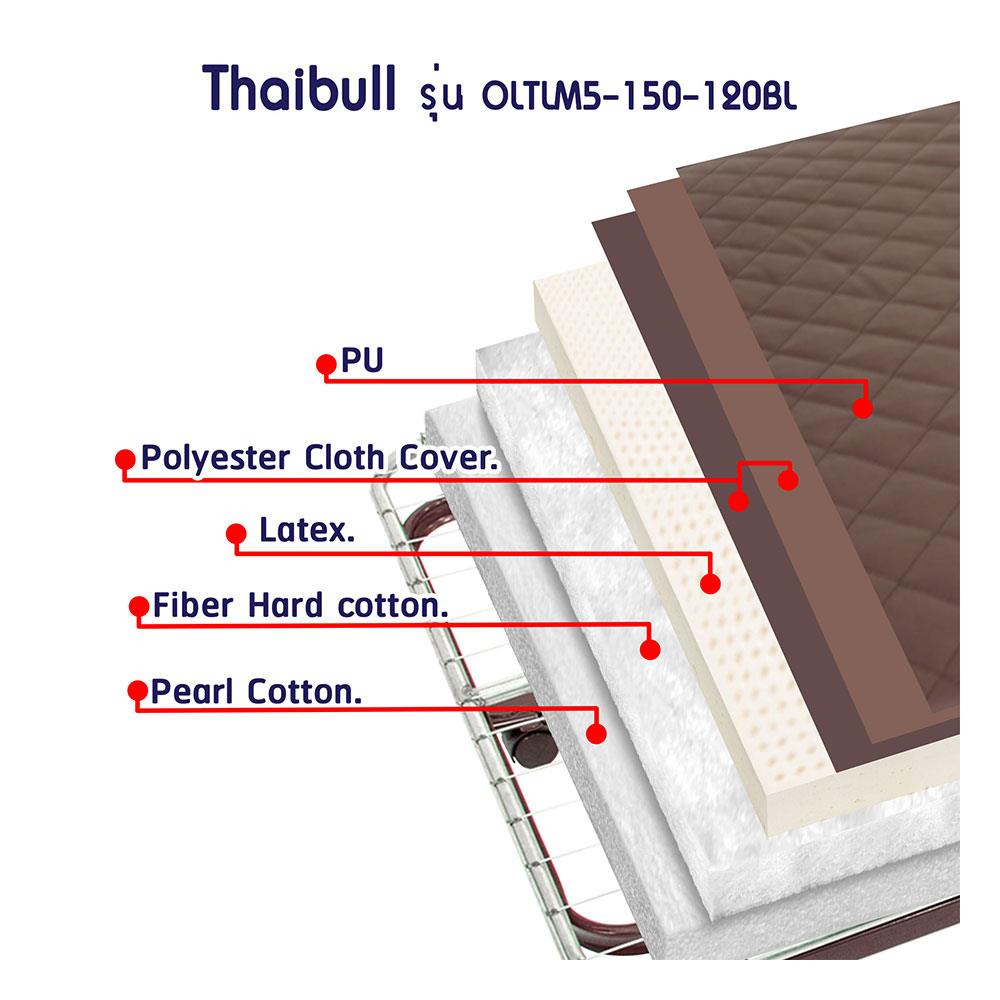 เตียงพับ THAIBULL OLTLM5-150-120BL สีน้ำตาล