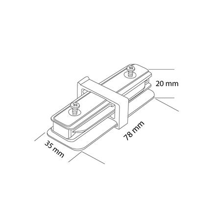 ข้อต่อรางไฟแทรคไลท์ SHINING TRK-CONN-2 สีขาว_4