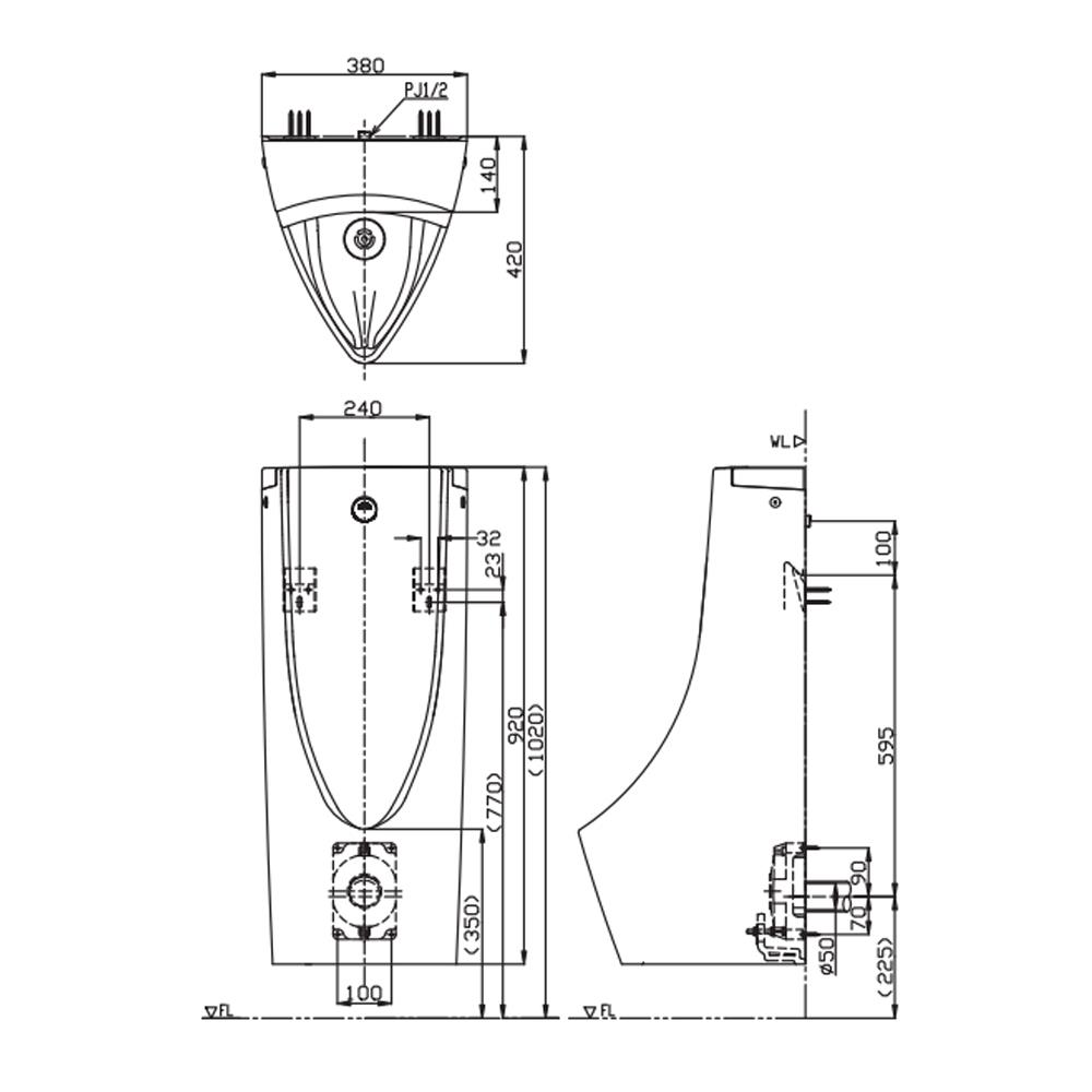 โถปัสสาวะชาย TOTO USWN900A สีขาว