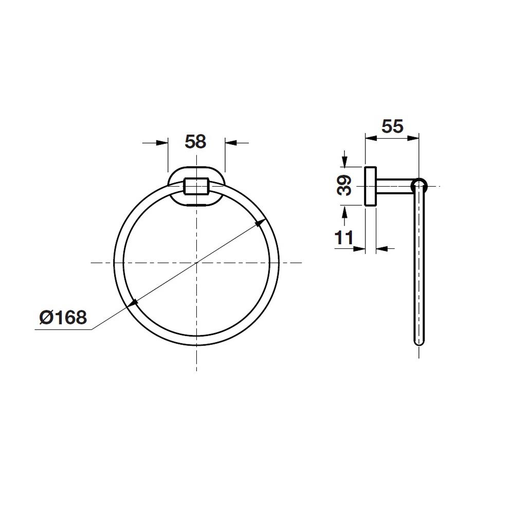 ห่วงแขวนผ้า HAFELE 499.98.237 โครม