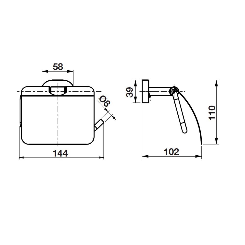 ที่ใส่กระดาษชำระ HAFELE 499.98.236 สีโครม