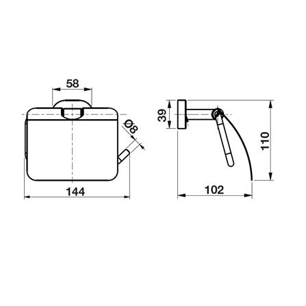 ที่ใส่กระดาษชำระ HAFELE 499.98.236 สีโครม_1