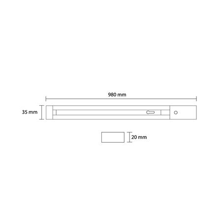 รางไฟแทรคไลท์ SHINING SF-TRK-RAIL-1 1 เมตร สีดำ_5