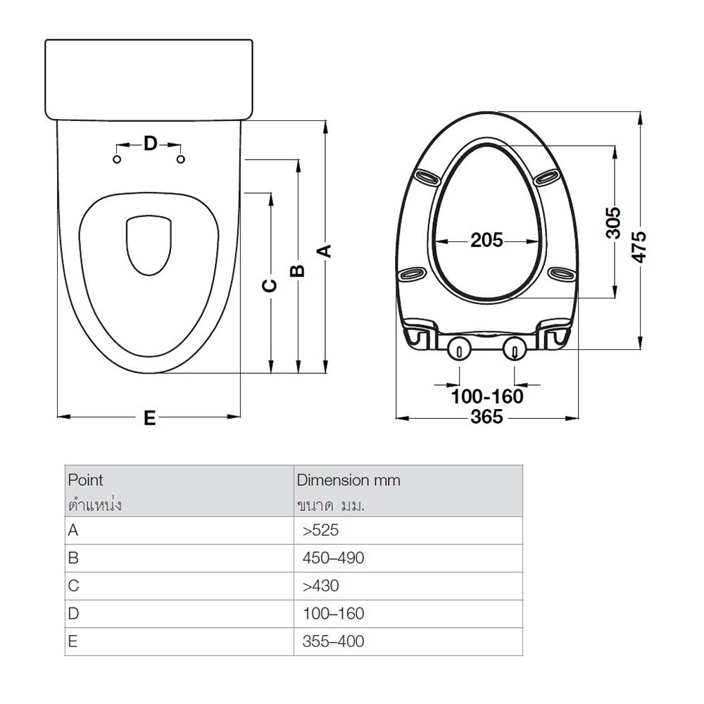 ฝารองนั่ง SLOW CLOSE HAFELE 495.61.504