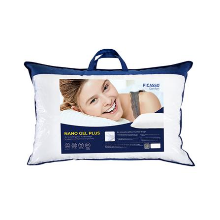 หมอนหนุน ไมโครไฟเบอร์ PICASSO NANOGEL PLUS 48x73 ซม. สีขาว_2