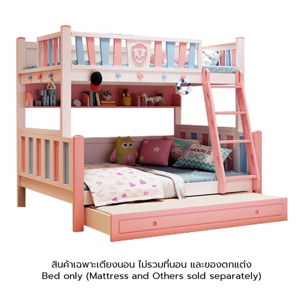 เตียง 2 ชั้น 5 ฟุต DREAM CAR KID PREMIER 0085.7 สีชมพู/ฟ้า/ขาว