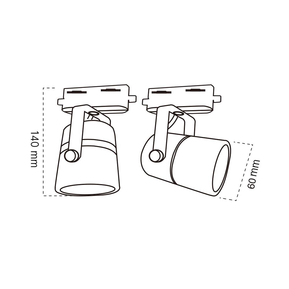 แทรคไลท์ ติดราง GU5.3 SHINING SF-CIRCLE สีดำ