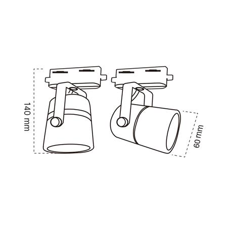 แทรคไลท์ ติดราง GU5.3 SHINING SF-CIRCLE สีดำ_8